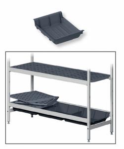 BAC DE RETENTION POUR RAYONNAGE ALIMENTAIRE L300