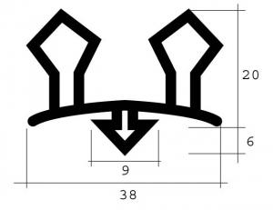 JOINT CAOUTCHOUC POUR CHAMBRE FROIDE JCR-0110