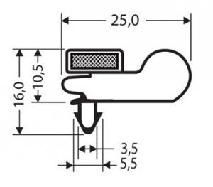JOINT PVC MAGNETIQUE POUR MEUBLES FRIGOS JPC-1010