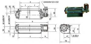 VENTILATEUR TANGENTIEL QLK 45/1200 A48 2513L 161 ZE EBMPAPST-XNW
