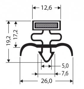 JOINT PVC MAGNETIQUE POUR MEUBLES FRIGOS JPC-1050