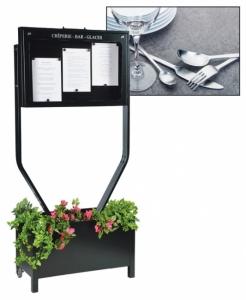 Porte menu extérieur sur pied