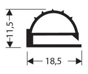 Profils PVC plats sans aimant JPF