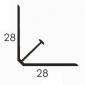 CONGÉ D'ANGLE FEMELLE ALUMINIUM 28x28MM