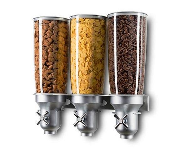 Triple distributeur de céréales 2x3.5 l - 170x360x395 mm