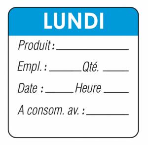 Etiquettes amovibles HACCP
