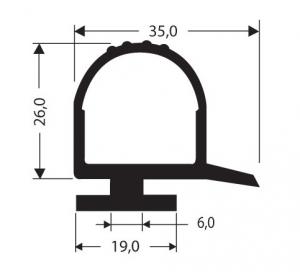 JOINT CAOUTCHOUC POUR CHAMBRE FROIDE JCR-021