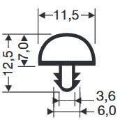 JOINT PVC A CLIPSER SANS AIMANT POUR MEUBLES FRIGOS JPC-0050