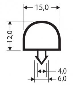 JOINT PVC A CLIPSER SANS AIMANT POUR MEUBLES FRIGOS JPC-010