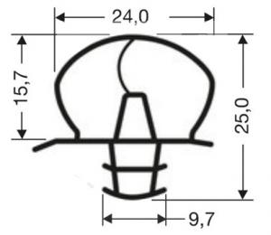 JOINT PVC A CLIPSER SANS AIMANT POUR MEUBLES FRIGOS JPC-017