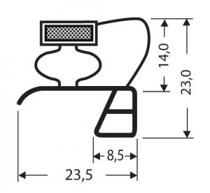 JOINT PVC MAGNETIQUE POUR MEUBLES FRIGOS JPC-116