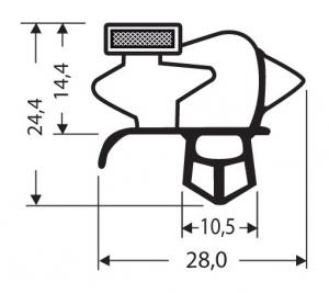 JOINT PVC MAGNETIQUE POUR MEUBLES FRIGOS JPC-117