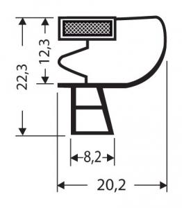 JOINT PVC MAGNETIQUE POUR MEUBLES FRIGOS JPC-118