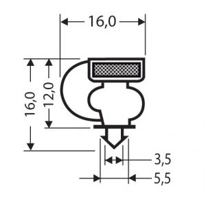 JOINT PVC MAGNETIQUE POUR MEUBLES FRIGOS JPC-139