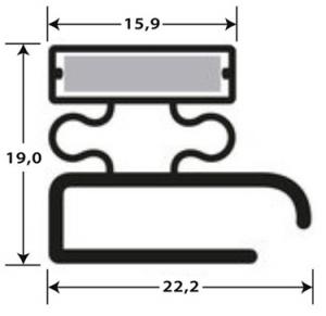 JOINT PVC PLAT AIMANTE POUR MEUBLES FRIGOS JPF-026