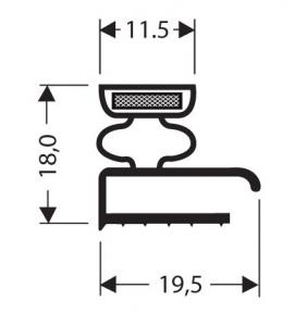 JOINT PVC PLAT AIMANTE POUR MEUBLES FRIGOS JPF-101