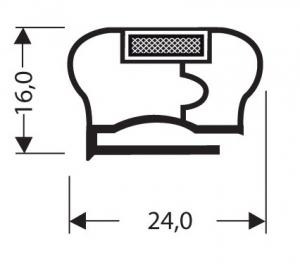 JOINT PVC PLAT AIMANTE POUR MEUBLES FRIGOS JPF-102