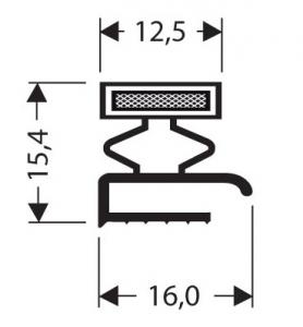 JOINT PVC PLAT AIMANTE POUR MEUBLES FRIGOS JPF-103