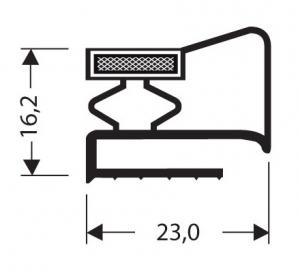 JOINT PVC PLAT AIMANTE POUR MEUBLES FRIGOS JPF-107