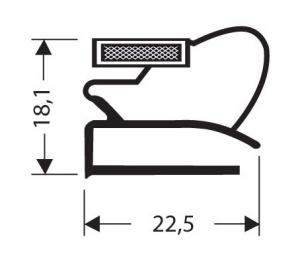 JOINT PVC PLAT AIMANTE POUR MEUBLES FRIGOS JPF-108