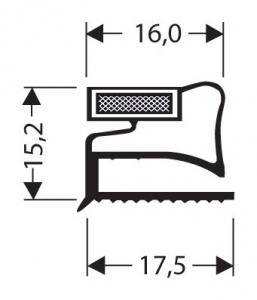 JOINT PVC PLAT AIMANTE POUR MEUBLES FRIGOS JPF-110