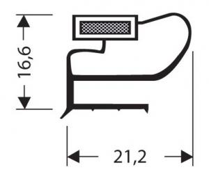 JOINT PVC PLAT AIMANTE POUR MEUBLES FRIGOS JPF-111