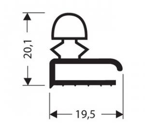 JOINT PVC PLAT SANS AIMANT POUR MEUBLES FRIGOS JPF-001