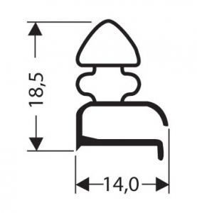 JOINT PVC PLAT SANS AIMANT POUR MEUBLES FRIGOS JPF-002