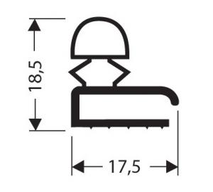 JOINT PVC PLAT SANS AIMANT POUR MEUBLES FRIGOS JPF-005