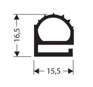 JOINT PVC PLAT SANS AIMANT POUR MEUBLES FRIGOS JPF-008