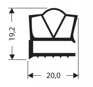 JOINT PVC PLAT SANS AIMANT POUR MEUBLES FRIGOS JPF-010