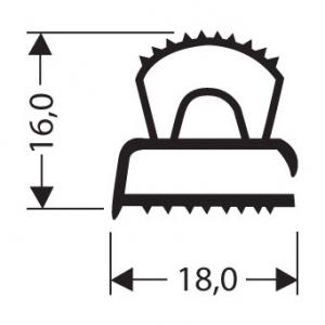 JOINT PVC PLAT SANS AIMANT POUR MEUBLES FRIGOS JPF-011