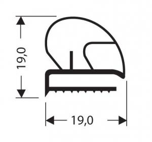 JOINT PVC PLAT SANS AIMANT POUR MEUBLES FRIGOS JPF-012