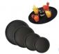 PLATEAU ROND DE SERVICE ANTIDERAPANT NOIR POUR BAR