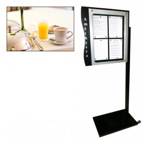 PORTE MENU EXTERIEUR SUR PIED DOUBLE FACE LUMINEUX CEVENNES JURINE