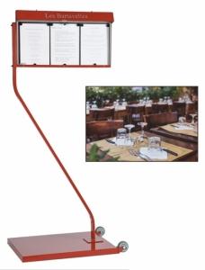 Porte menu extérieur sur pied