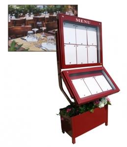 Porte menu extérieur sur pied