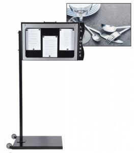 Porte menu extérieur sur pied