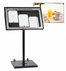 Porte menu extérieur sur pied