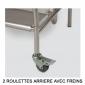 POUBELLE CISEAU 110L INOX SUR ROULETTES JVD