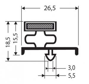 PROFIL PVC A CLIPSER AVEC AIMANT JPC-111