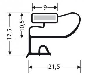 PROFIL PVC A PERLE AIMANTE POUR MEUBLES FRIGOS JPP-107