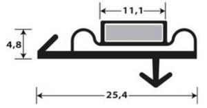 Profils PVC à clipser avec aimant JPC
