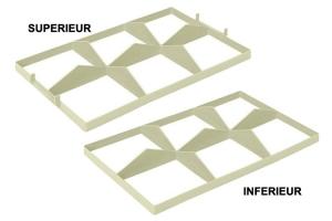 SEPARATEUR EURONORM POUR BAC A VERRE 2X3 CASES