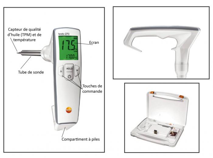 Tester votre huile de friture avec le testeur d'huile TESTO270 