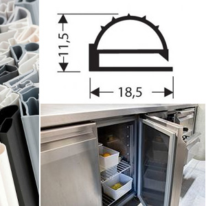 Profils PVC plats sans aimant JPF pour meubles frigo