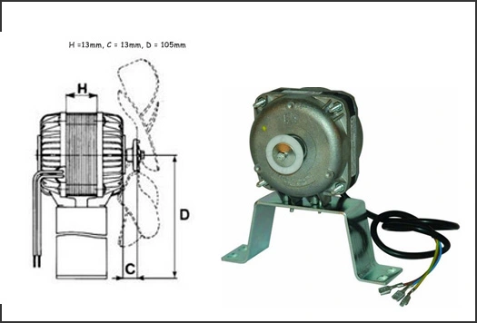 Moteur électrique support évasé