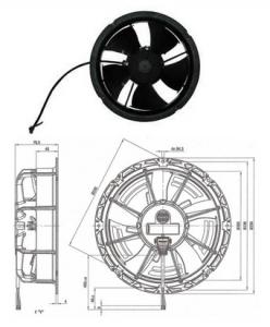 VENTILATEUR HELICOIDE W1G 200 EC87.25 EBMPAPST