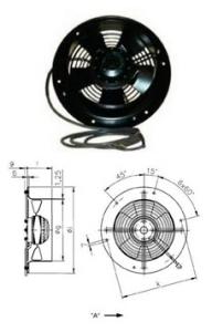 VENTILATEUR HELICOIDE W2E 200 AE31.08 EBMPAPST-XNW