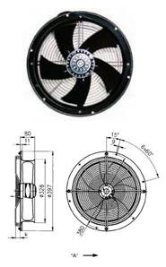 VENTILATEUR HELICOIDE W2E 300 CP02.39 - A2E 300 AP02.08 EBMPAPST-XNW